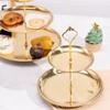 Gold Silver 2/3-Tier Cake Stand Party Dessert Display Tower For Holiday Gathering Elegant Serving Stand Cupcake Stand Decor