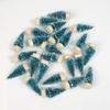 12pcs Mini Christmas Trees Small Artificial Christmas Tree Ornament Cedar Pine Sisal Tabletop Merry Christmas Party Decoration