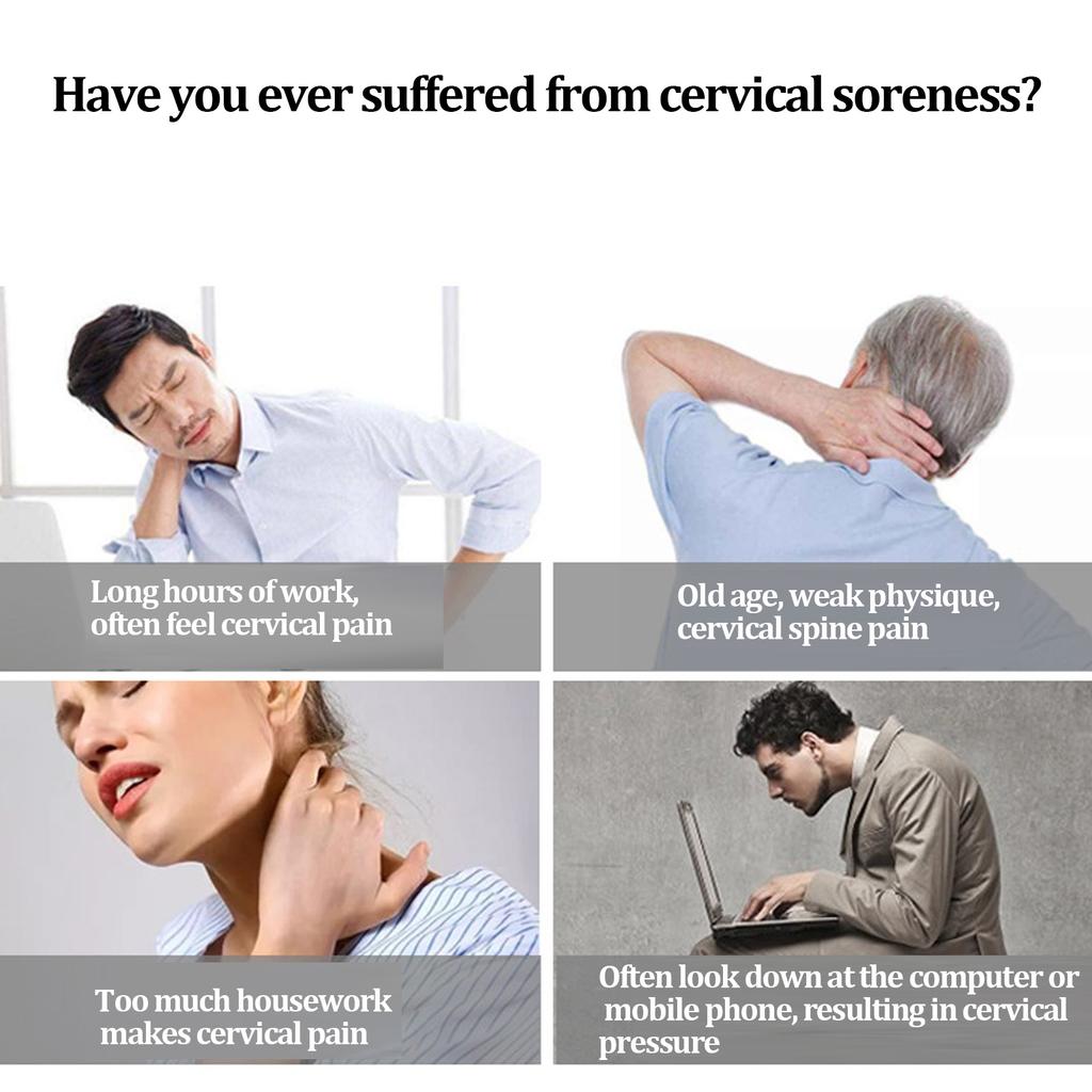 Neck and Shoulder Relaxer Cervical Traction Trigger Point Massage Pillow Neck Support Brace for Daily Health Care