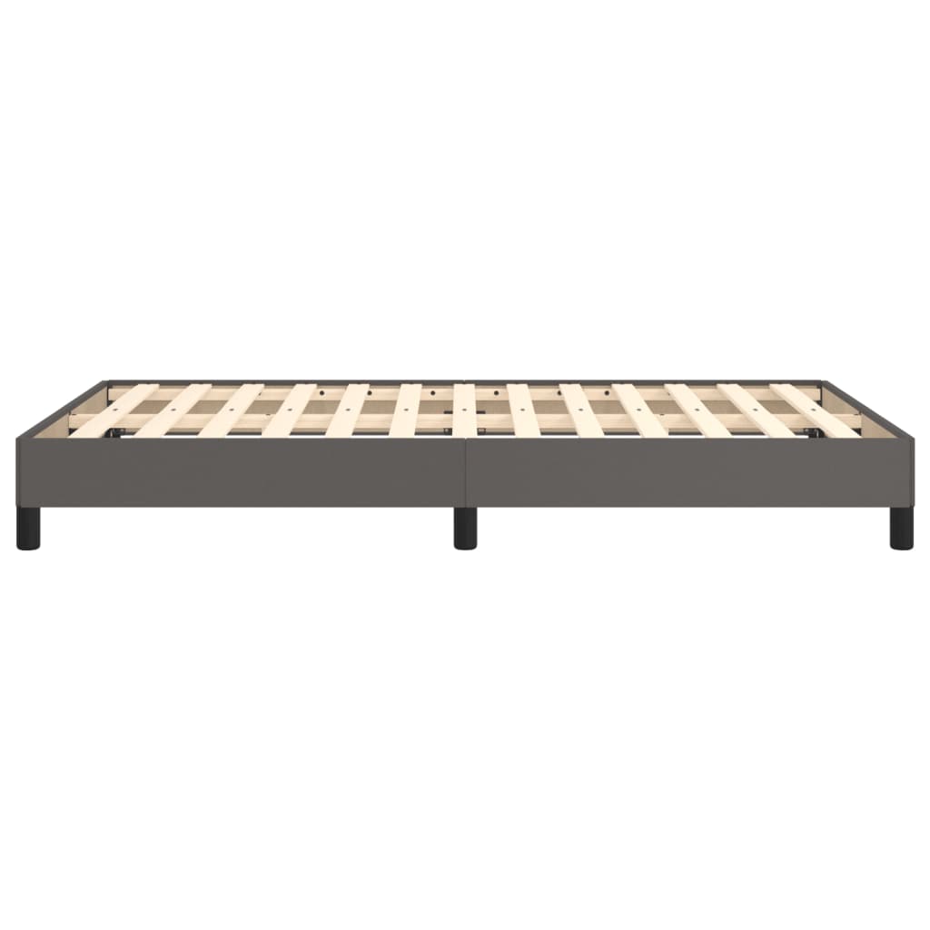 Vidaxl Bed Frame, Grey, 120X200 Cm, Faux Leather