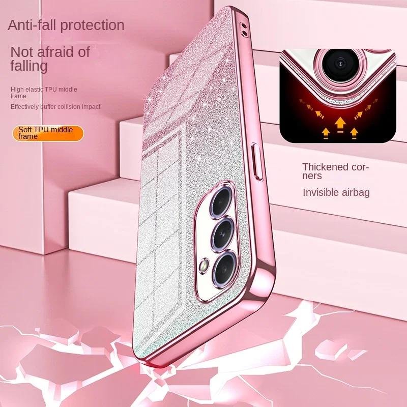 Glitzerbeschichtung Schutzhülle für Samsung Galaxy S25 Ultra S25 Plus A56 A36 A26 A16 A06 A55 A35 A25 15 05S 4G 5G Rückseite