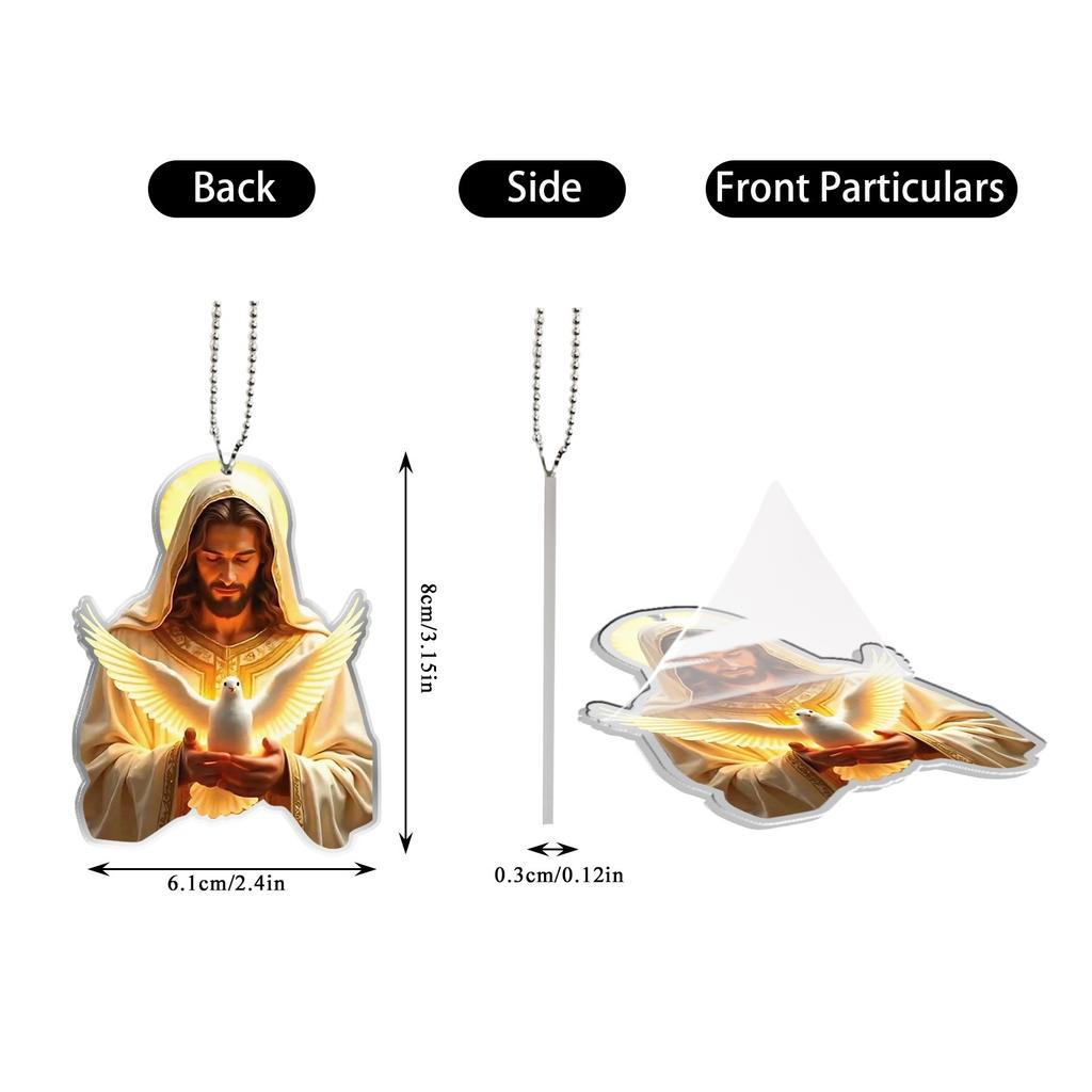 Car Pendant, Backpack Keychain Pendant, Mary's Heart Decoration Pendant