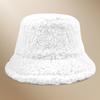 Autumn and winter thermal basin hat retro bucket hat word men and women lamb wool bucket hat