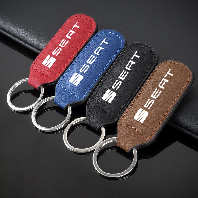 Car Emblem Keychain Anti-loss Keyring Pendant Gifts For Seat Leon FR FR+ Cupra Ibiza Altea Formula Racing Alhambra Accessories