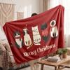 Christmas Flannel Throw Blanket Soft Warm Cozy For Sofa Bed Indoor Home Use Great Holiday Gift