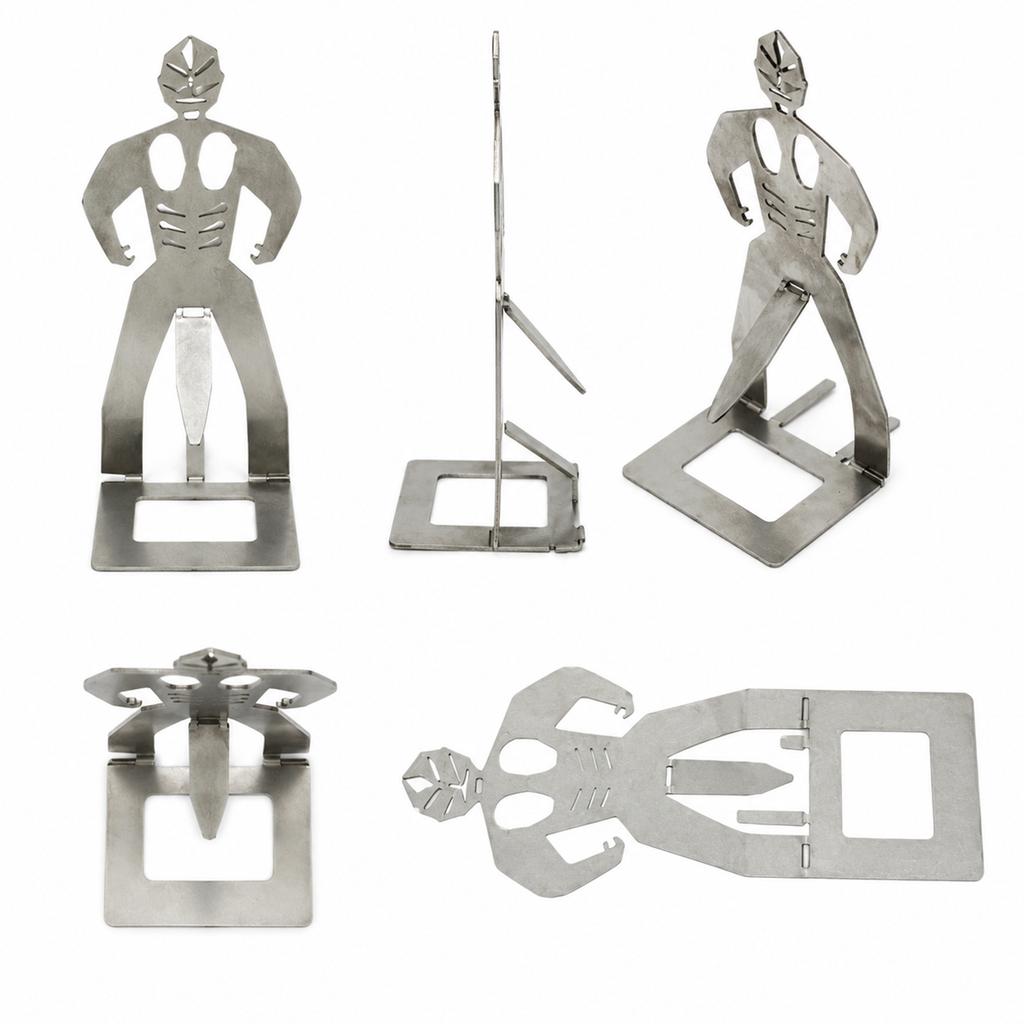 Supporto per Salsicce in Acciaio Inossidabile Supporto per Hot Dog Design Uomo Muscoloso Scaffale Espositore per Alimenti Durevole Accessorio Metallico per BBQ per Grigliatura Cottura