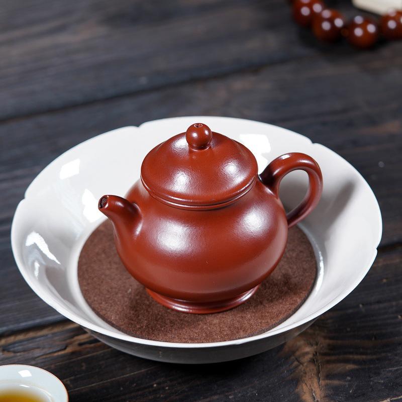 Yixing Zisha Teapot: Handmade Da Hong Pao High Handle Tea Set by Famous Artist