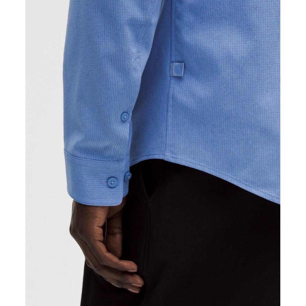 Lululemon Airing Easy Long Sleeve Shirt Prep Blue