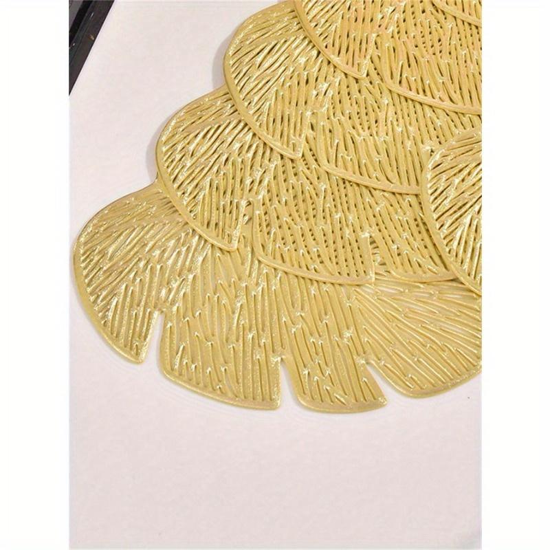 Elegant Luxury Gold Stamping Coasters Drink Absorbent Thin Rose Leaves Coasters For Coffee Wooden Table Cork Heat-Resistant Reusable Drink Coaster