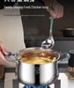 316 Stainless Steel Rivetless Stew Pot with Two-Layer Silicone, Large Capacity for Steaming and Simmering.
