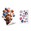 Yousheng Patriotic Window Cling American Flag Star Eagle Window Decals PVC Static Stickers for Independence Day Memorial Day 4th of July Home Office