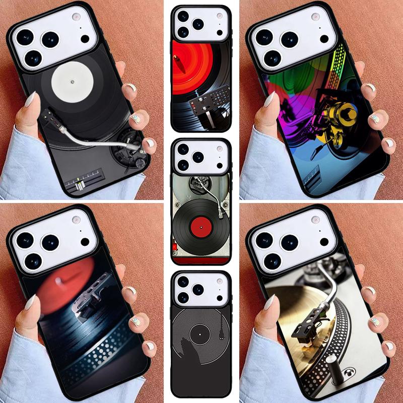 Vinyl DJ Record Art Phone Case for iPhone 17ProMax 12 13 14 15 16e 17 Pro Max Plus Air Cover