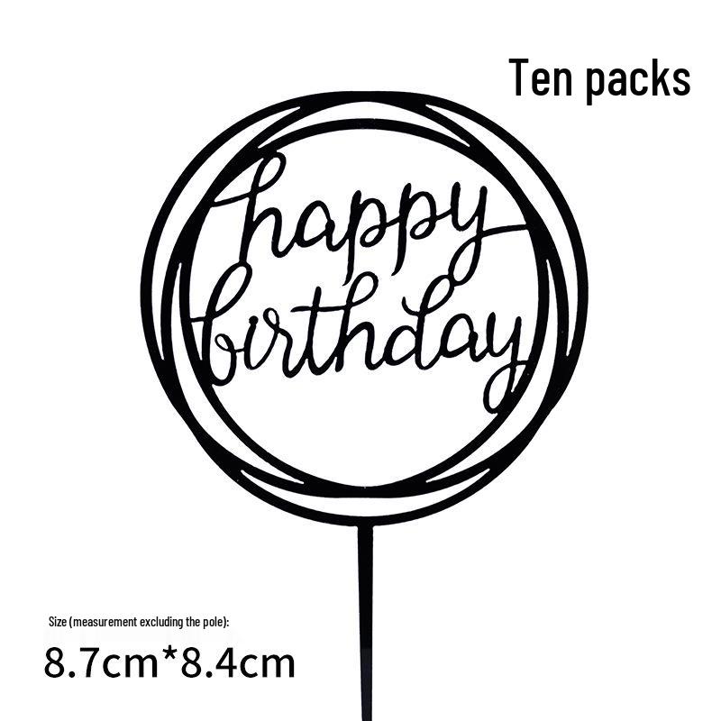 50-Pack Acrylic 'Happy Birthday' Cake Toppers - Popular Party Decorations with Free Shipping