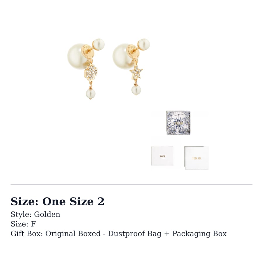 Dior Resin, Metal, Faux Crystal Earrings Women's Gold E3715WOMCY_D03S