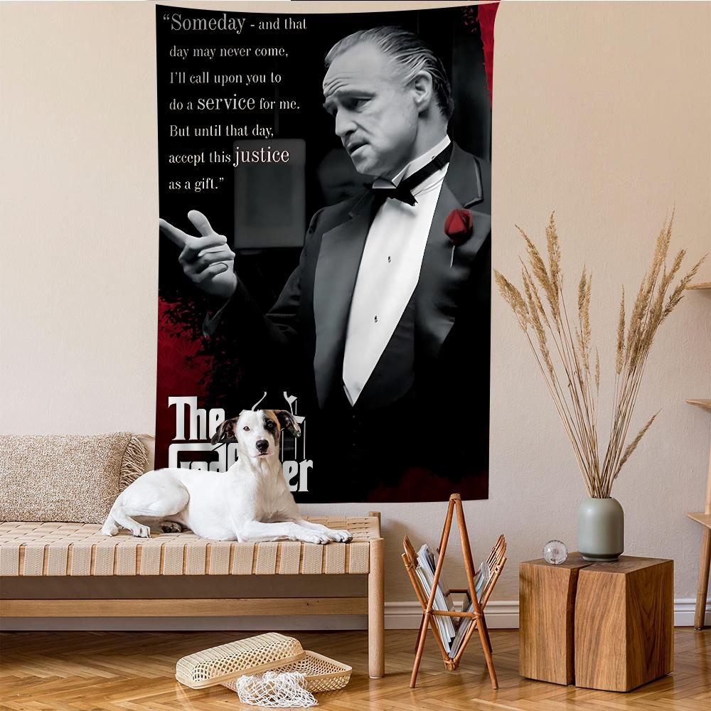 The GGodfather Movie Cartoon Tapestry Art Science Fiction Room Home Decor Wall Hanging Home Decor