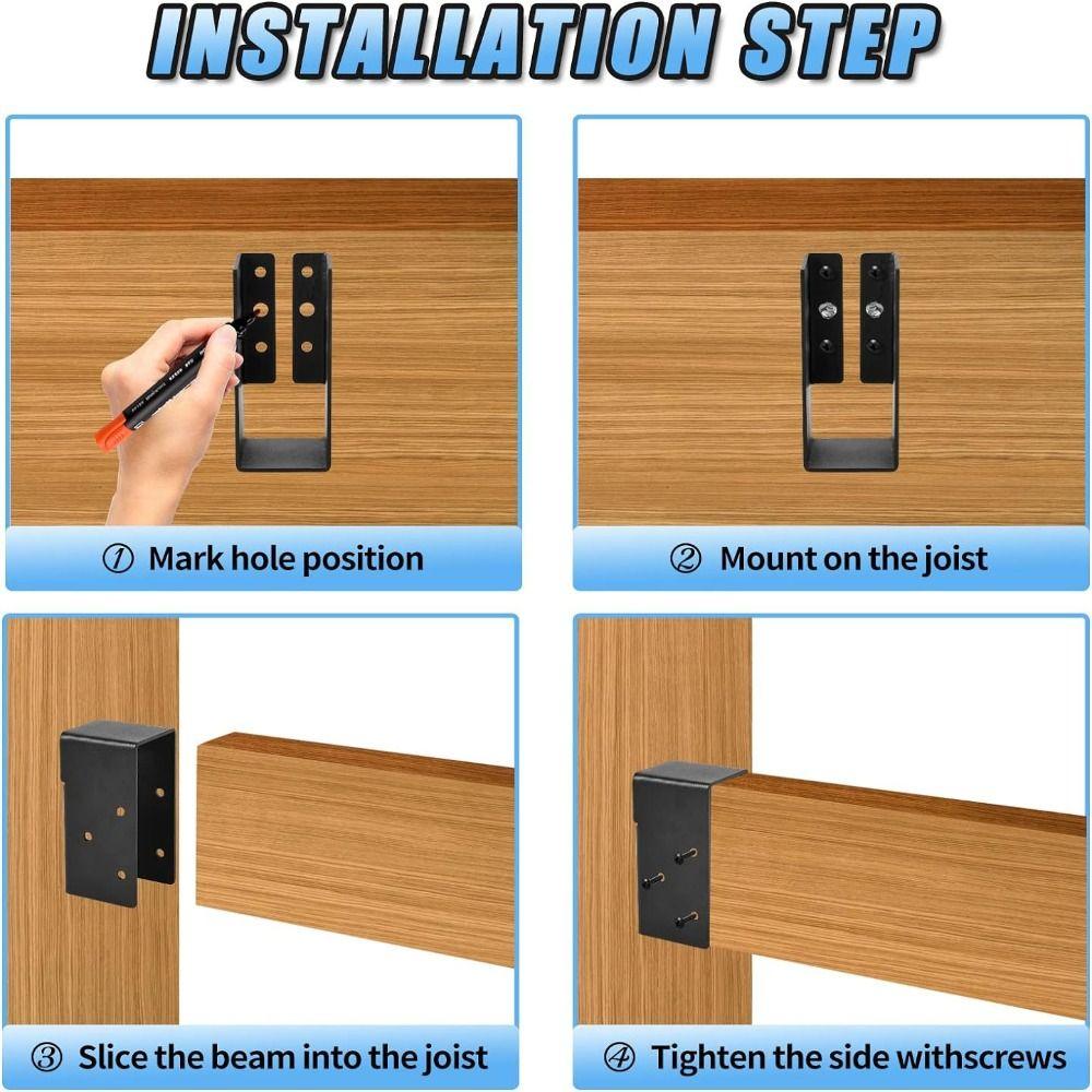 Steel Joist Hanger Heavy Duty Beam Support Bracket Handrail Connectors Deck Construction