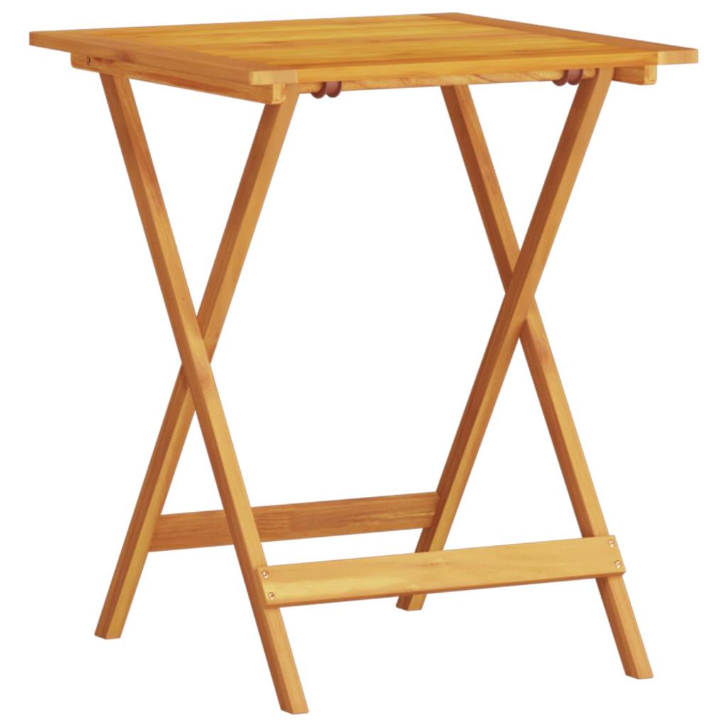 Folding Bistro Set 3 pcs Brown Solid Acacia Wood