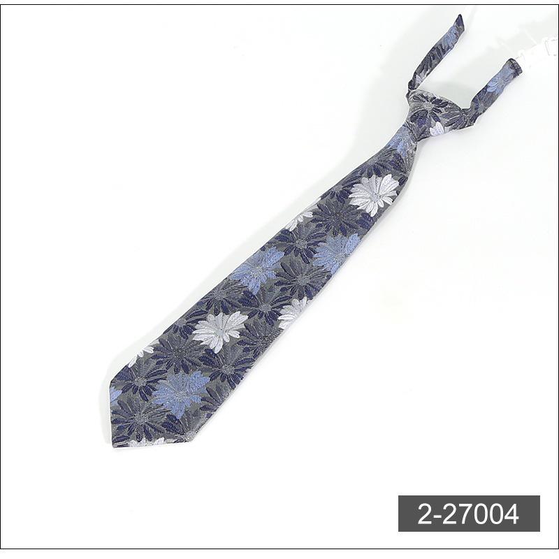 Cashew Flower Men's No-Tie Zipper Shirt Tie for Uniforms