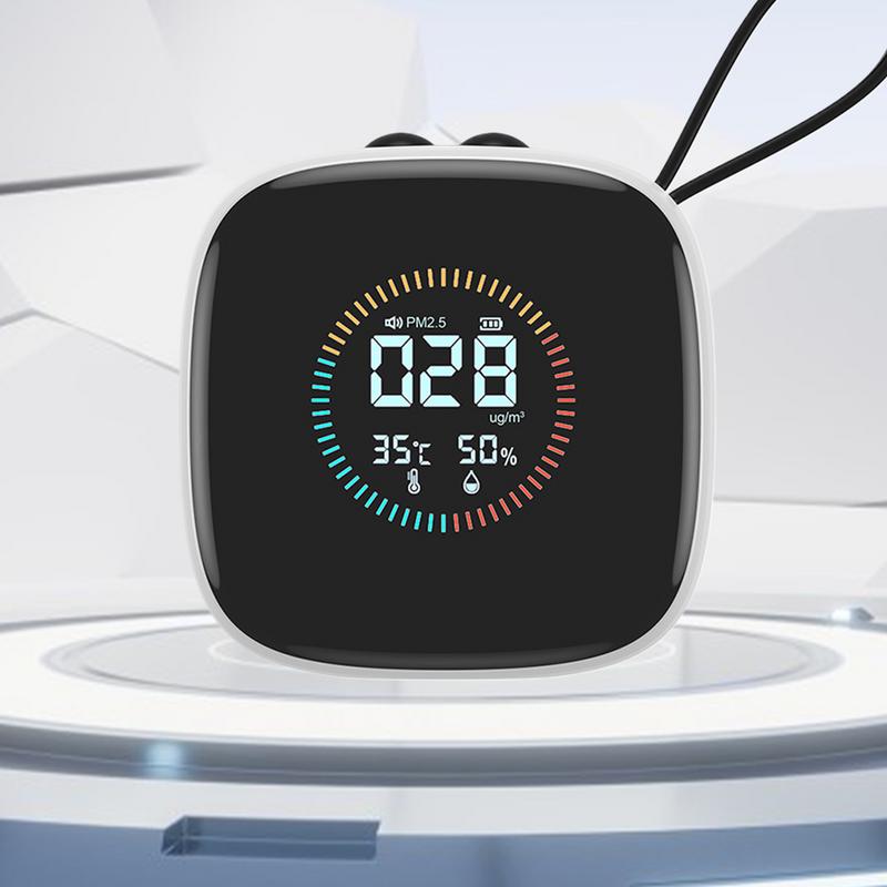 PM2.5 Detector Indoor Dust Detection Humidity Temperature Air Quality Detector Haze Smoke Dust Gas Analyzer Detector Portable