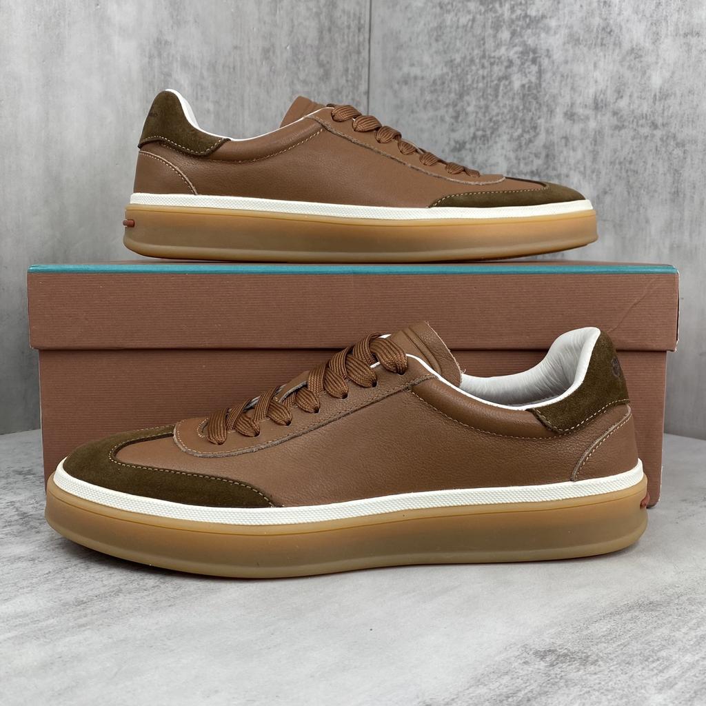 Holiday Gift Luxury Shoes Casual Sneakers Handmade Unisex Style Leather Upper Calfskin Lining Oxford Sole Breathable Non-slip