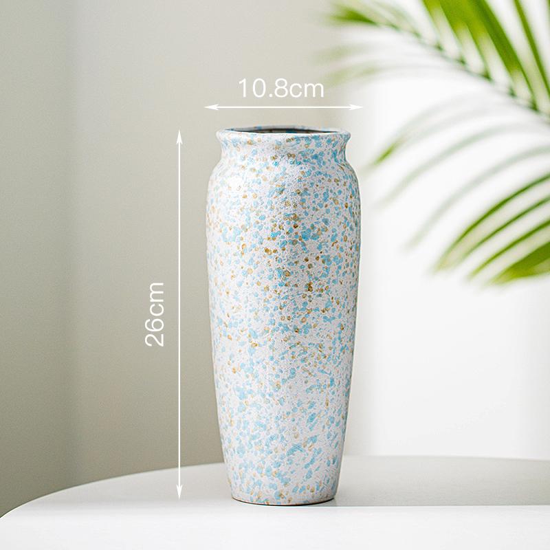 Minimalist Kiln-Fired Ceramic Vase: Home Living Room Decor for Fresh or Dried Flowers
