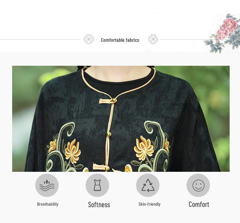 Ethnic Style Embroidered Women's Jacket Cardigan Top