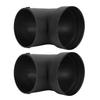2pcs L Shape Elbow Parking Heater Duct Connector 75mm ABS Plastics Anti High Temperature for Car Truck