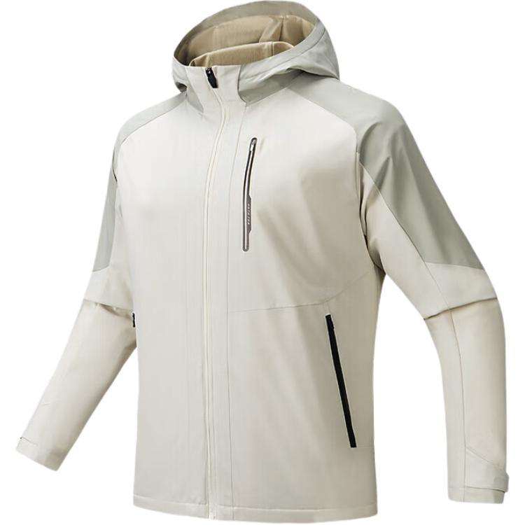 

Anta Color Block Zipper Hooded Soft Windproof Versatile Jacket Men jackets 152547613N-1 XL