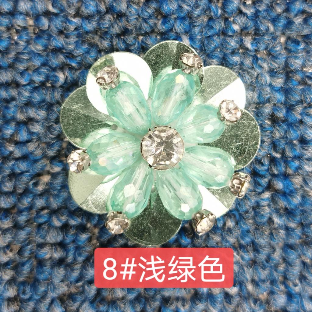 Color Beads Flower Crystal Handmade Beads Clothing Jewelry Patch Decal Accessories Diy