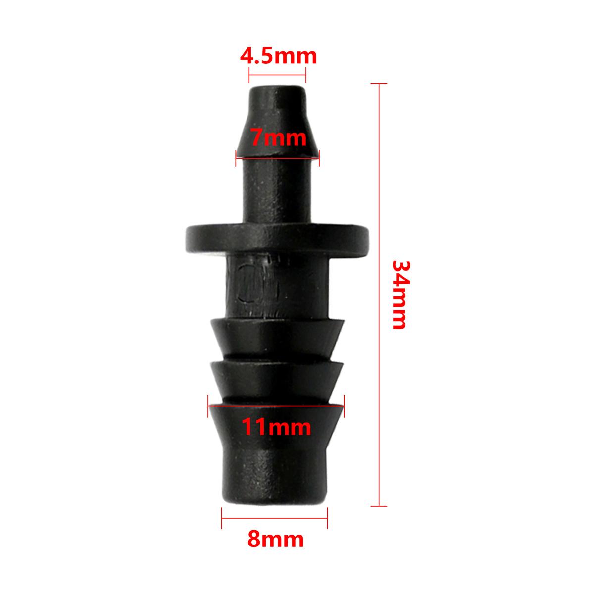 

Garden Water Connectors 8/11mm 4/7mm Hose Straight Elbow Tee 4-Way End Plug Joint Greenhouse Drip Irrigation Watering Mini Valve 10Pcs
