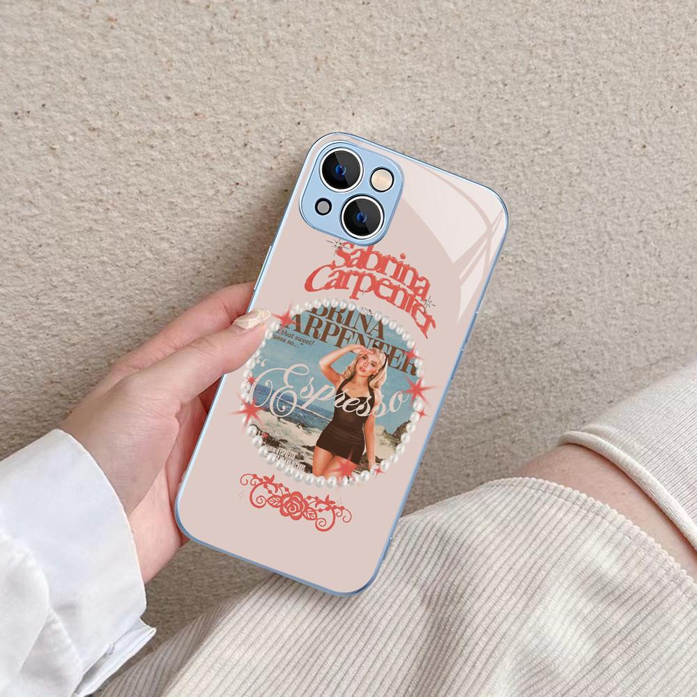 

Singer S-Sabrina C-Carpenter Phone Case For IPhone 14 13 12 Mini 11 Pro XS Max X XR 14 Plus Tempered Glass Cover iphone 14 plus