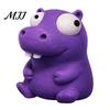 Cute Animal Figures Funny 3D Printed Ornament, Hippo/Goose/Cat Shape, Figurines with Big Novelty Shaped Decor Moving Eyes, Interactive Decompression