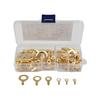 Visual Inspection Possible 150pcs of Assorted Brass Ring Cable Lugs Copper Crimp Connector Kit with Storage Box