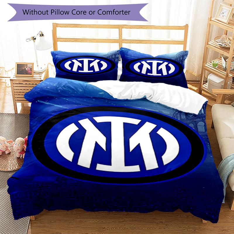 3pcs Football Team (8) Design Cover Set - HD Printed Bedding with 1 Cover and 2 Pillowcases - Perfect for Home and Dorm Decor