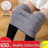 Plus Size Women's High Waist Fleece-Lined Silk Cotton Stirrup Leggings for Winter