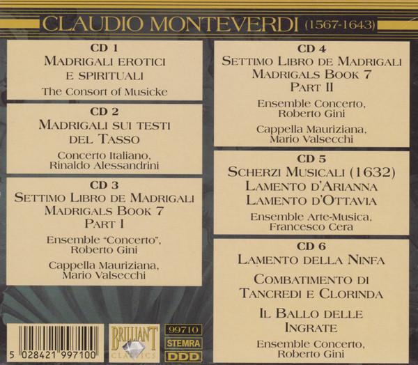 

CD VARIOUS Monteverdi Madrigals 997105 Brilliant Clas 2004 Netherland Classical Used