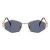 Free Shipping In Stock Metal Sunglasses Glasses Versatile Polygon Unisex Sunglasses