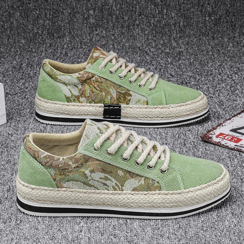 Canvas Herrenschuhe 2024 Neue Winter Sport Freizeit Flache Grundplatte Schuhe Student Low-Top Trend Vielseitige Stoffschuhe Trendschuhe