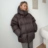 Autumn Winter Thicken Warm Parka Women Casual Solid Color Pocket Loose Short Hooded Coat Jackets Outwear