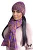 Hera Set Hat with Scarf Color Purple