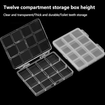 12 Grids Plastic Organizer Holder For Nail Art Stone Jewelry Glitter Accessory Storage Box Bead Decoration Collector Tools
