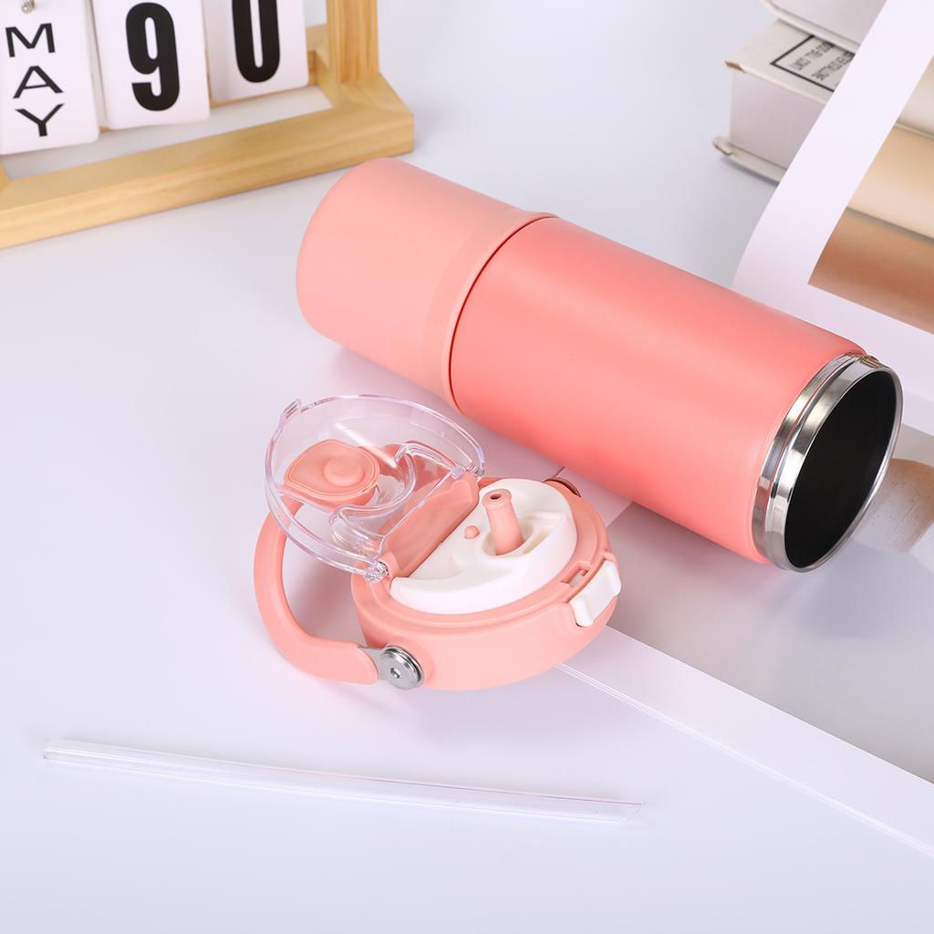 New thermal insulation coffee cup high value large capacity portable outdoor sports kettle creative bouncing straw cup thickened
