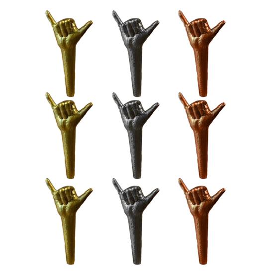 

9 шт. Рок-н-ролл Дьявольские рога Колышки для криббиджа Табло для криббиджа Жест рукой рокера Очковый пин Аксессуары для настольной игры криббидж B