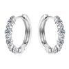 Silvere Glam 2025 Cross-border New Moissanite S925 Sterling Silver Earrings, Fashionable And Trendy Ear Clips