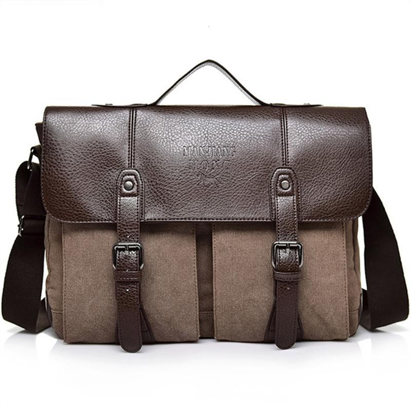 

Мужские сумки через плечо, мужские холщовые сумки через плечо, сумки-мессенджеры для мальчиков, мужские сумки для путешествий 37x28x12cm кофейный