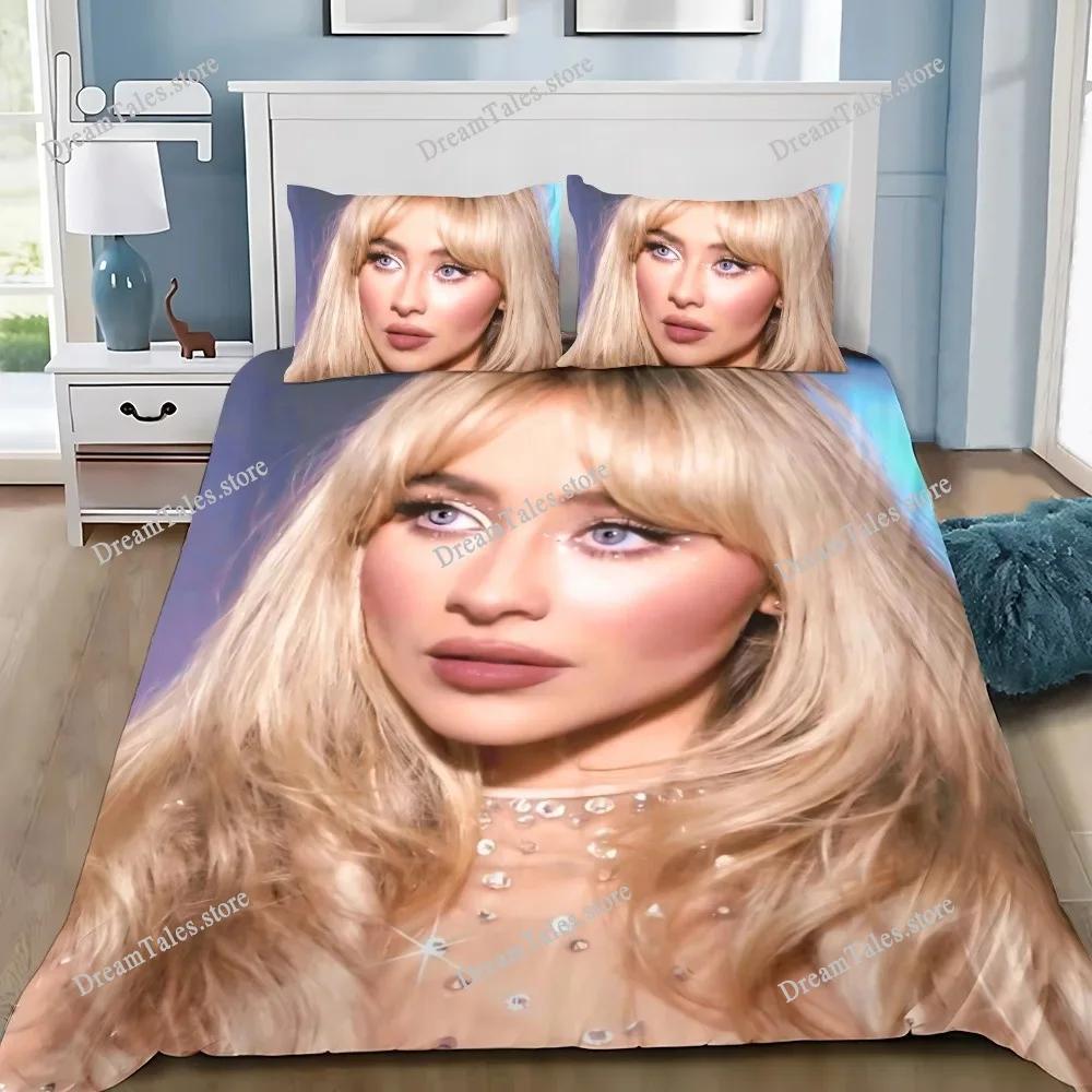 Bedding Set Sabrina CarpenterS Duvet Cover Pillowcase Adult Boy Girl Bedroom Decoration Children Gift Single Double Large Size