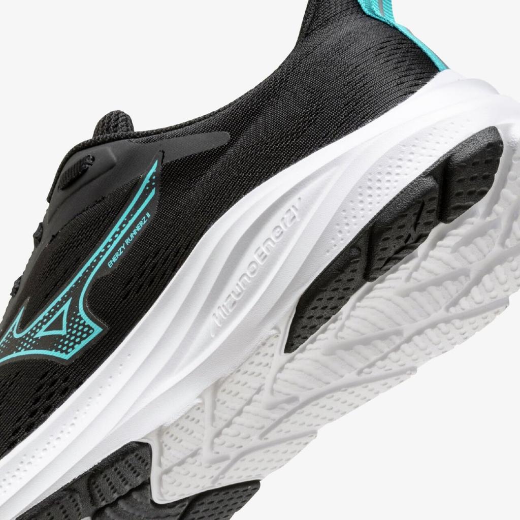 [Mizuno] Running Shoes Energy Runners 2 WIDE Unisex 26.0 cm 3E Black x Turquoise Blue