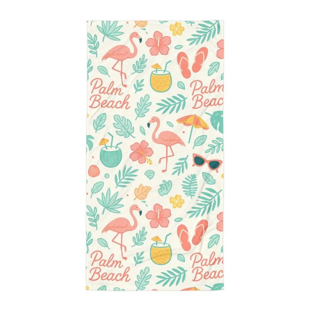 Flamingo Microfiber Beach Towel Quick Dry Lightweight Oversized Absorbent Towel for Vacation Camping Po Ideal Gift for Family