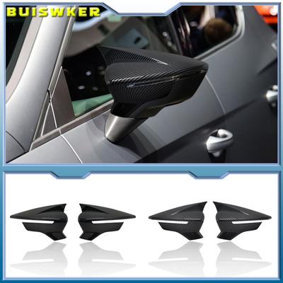 2 peças tampa do espelho retrovisor da porta lateral do carro, capa adicional para SEAT Leon MK3 5F ST FR Cupra Ibiza Mk5 Arona KJ7 2017-2020