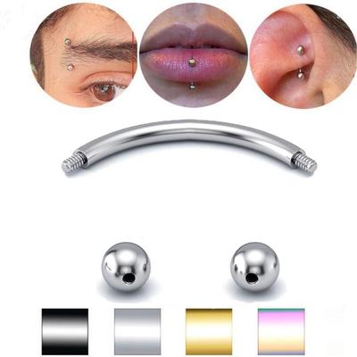 Ring Stainless Steel Fake Labret Piercing Eyebrow Nail Non-piercing Zirconia Lip Clip Lip Clip Cuff